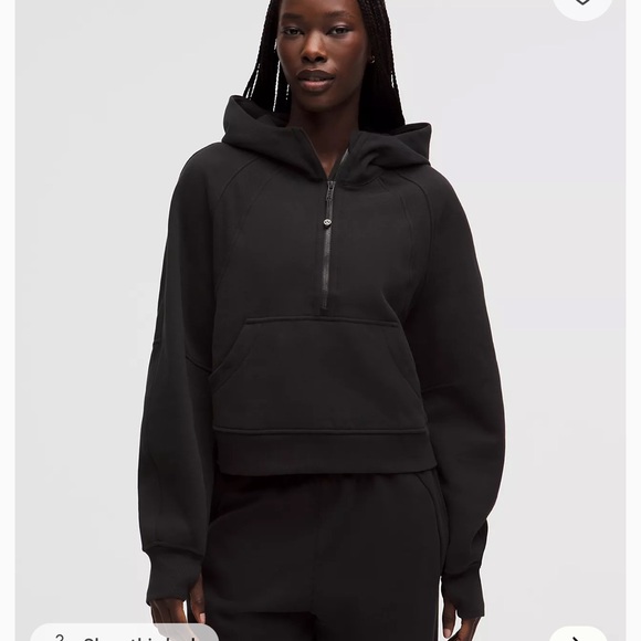 lululemon athletica Tops - lululemon athletica Black Half-Zip Hoodie